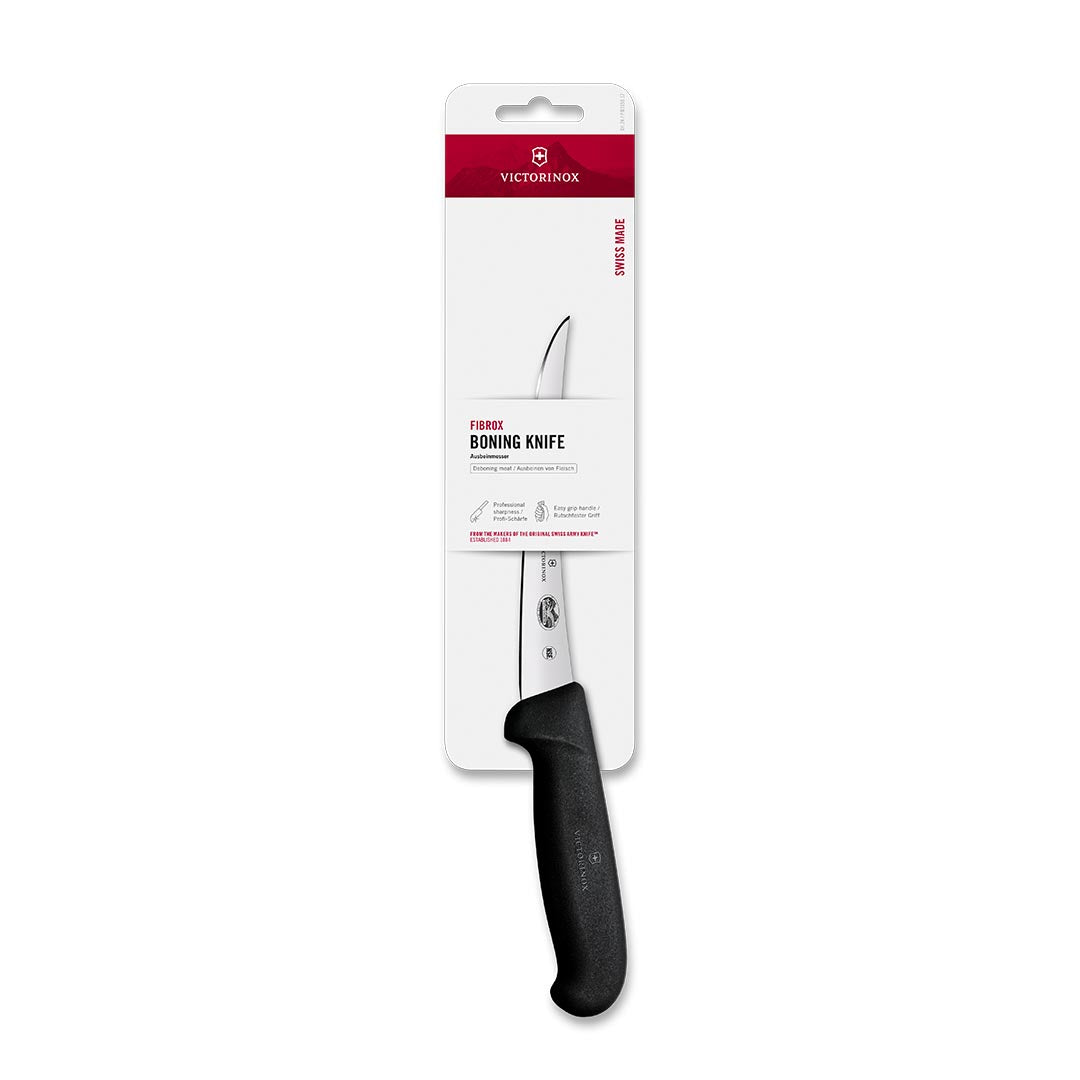 Victorinox 6" Vic Narrow Curved Semi-Flexible Boning Knife - Black – butchers' knives