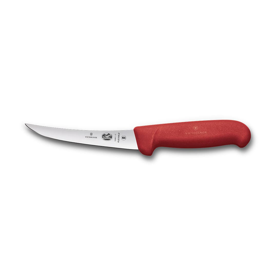 Victorinox 5" Vic Narrow Curved Flexible Boning Knife - Red – butchers' knives