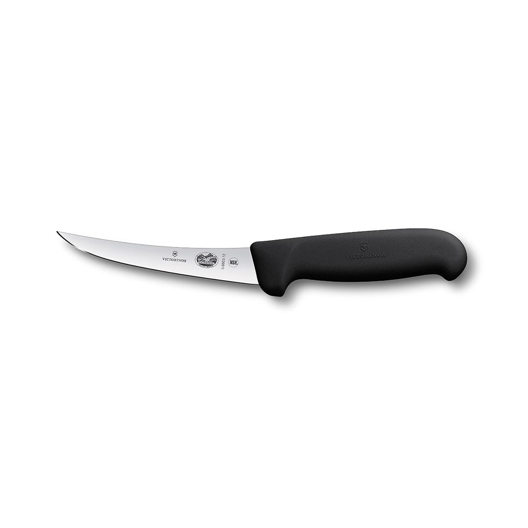 Victorinox 5" Vic Narrow Curved Semi-Flexible Boning Knife - Black – butchers' knives