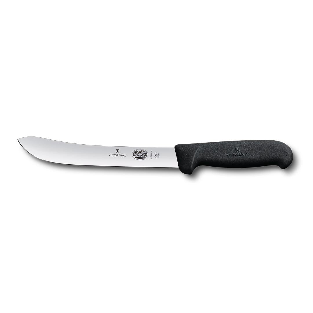 Victorinox 7" Vic Wide Straight Stiff Butcher / Steak Knife - Black – butchers' knives