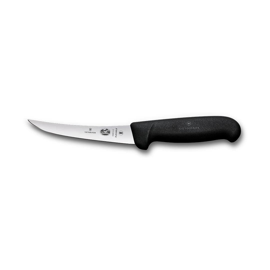 Victorinox 5" Vic Narrow Curved Flexible Boning Knife - Black – butchers' knives