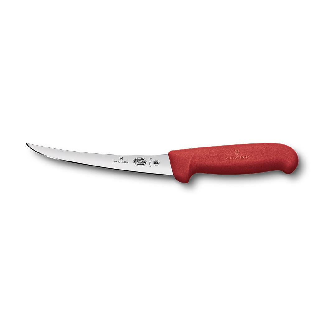 Victorinox 6" Vic Narrow Curved Semi-Flexible Boning Knife - Red – butchers' knives