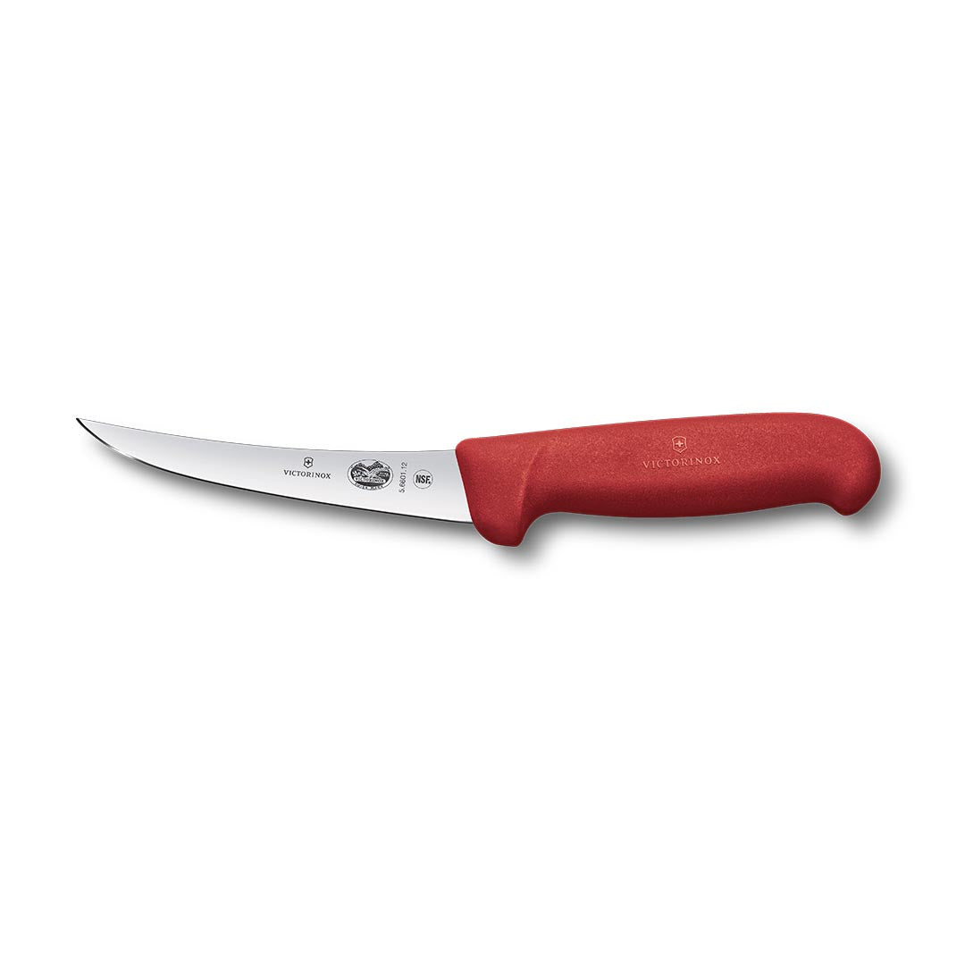 Victorinox 5" Vic Narrow Curved Semi-Flexible Boning Knife - Red – butchers' knives