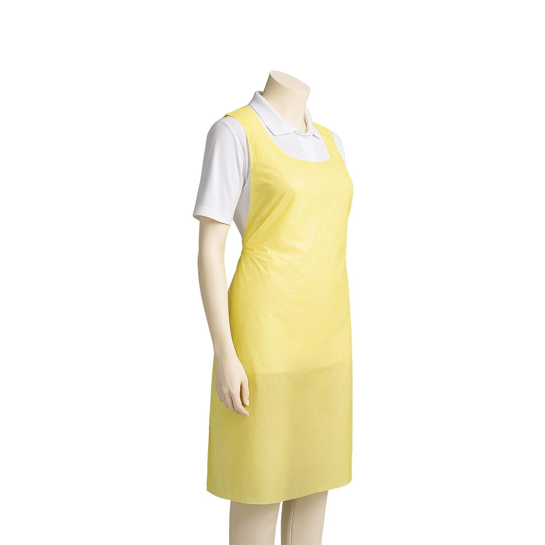 Brosch Polythene Disposable Apron 27" X 46" Yellow - 100 Pack = 1 Roll – clothing