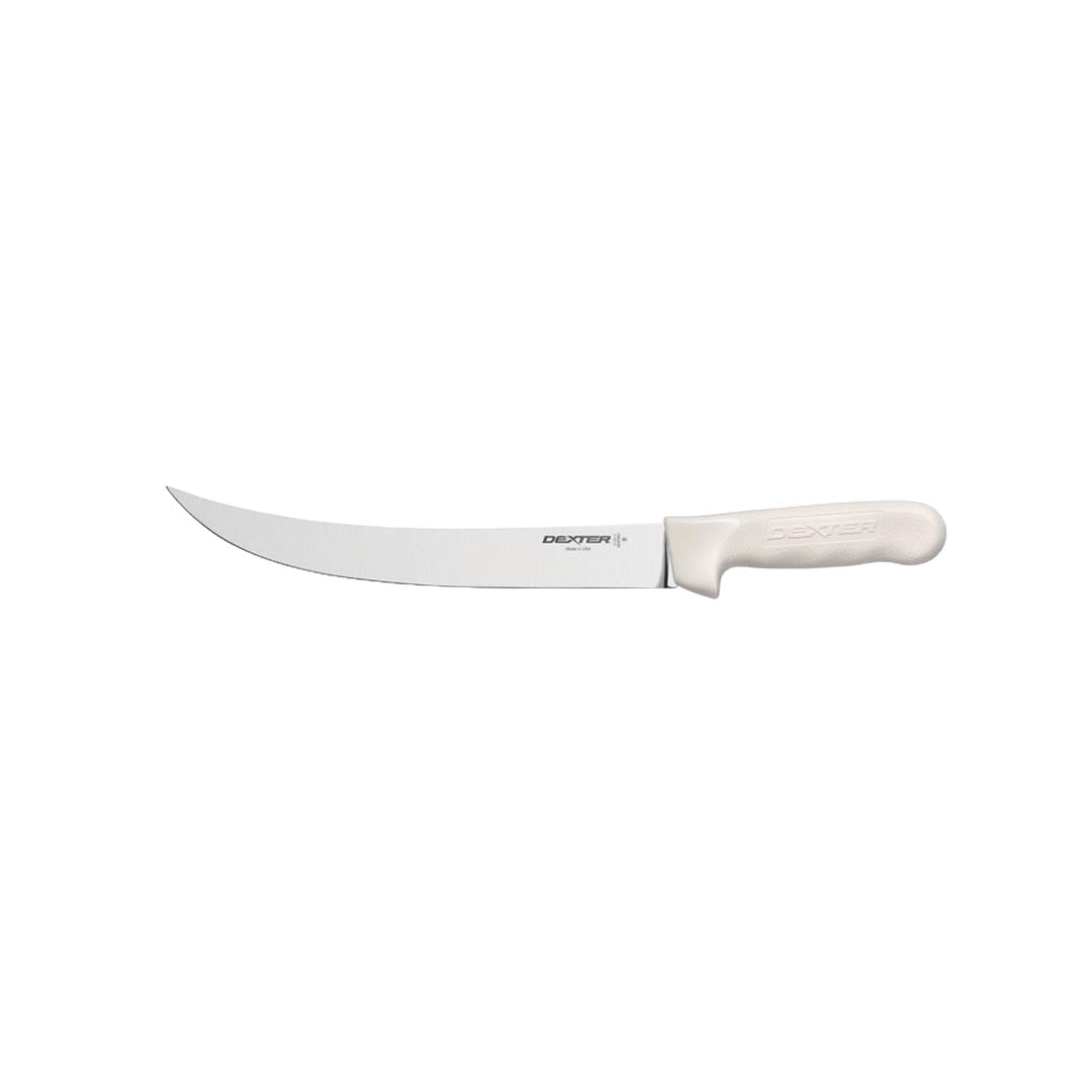 Dexter Russell 10" Right-Hand Narrow Curved Cimeter Butcher / Steak Knife - White – butchers' knives