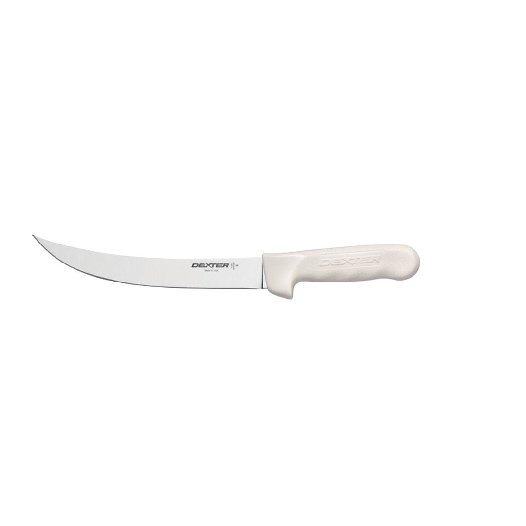 Dexter Russell 8" Right-Hand Narrow Curved Cimeter Butcher / Steak Knife - White – butchers' knives
