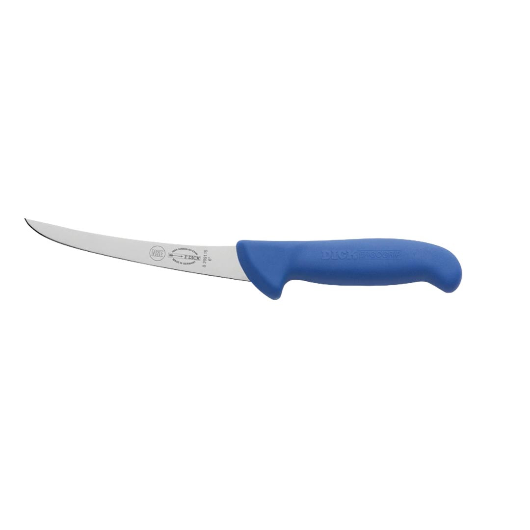 Dick 6" Dick Narrow Curved Stiff Boning Knife - Blue – butchers' knives
