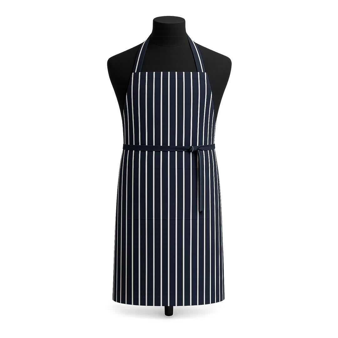 MK ingredients Navy & White Stripe Nylon Apron 70x100 Cm – clothing
