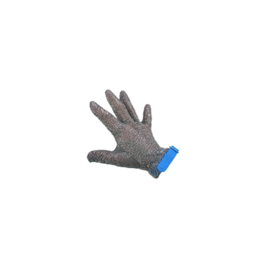 Schlachthausfreund Large - Chain Mail Glove Right Hand (Blue Band At Wrist) – chain mail gloves