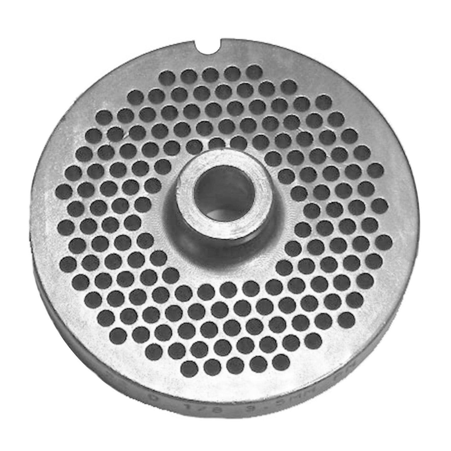 Size 22 PM Hubbed Meat Mincer Plate, 1/8" (3,5mm) Holes