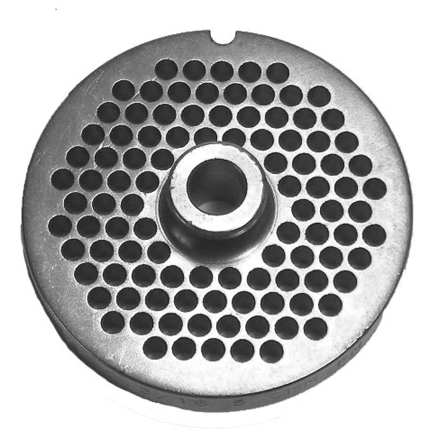 Size 22 PM Hubbed Meat Mincer Plate, 3/16" (5,0mm) Holes